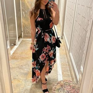 City Triangles Floral High Low Dress